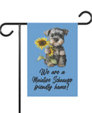 Sunflower Miniature Schnauzer - Garden Flag, Garden & House Banner