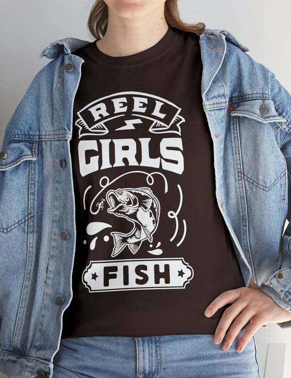 Reel Girls Fish! Unisex Heavy Cotton Tee