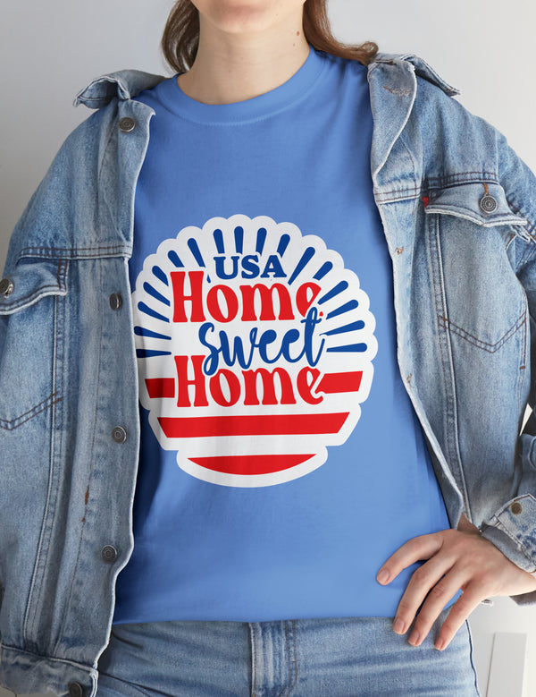 USA, Home Sweet Home - Unisex Heavy Cotton Tee