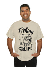 Fishing is my life! - In a Unisex Heavy Cotton Tee