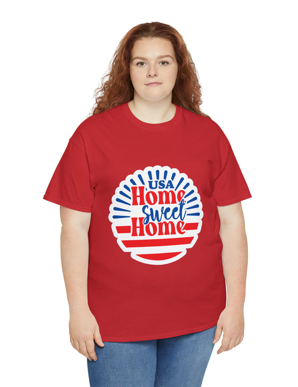 USA, Home Sweet Home - Unisex Heavy Cotton Tee