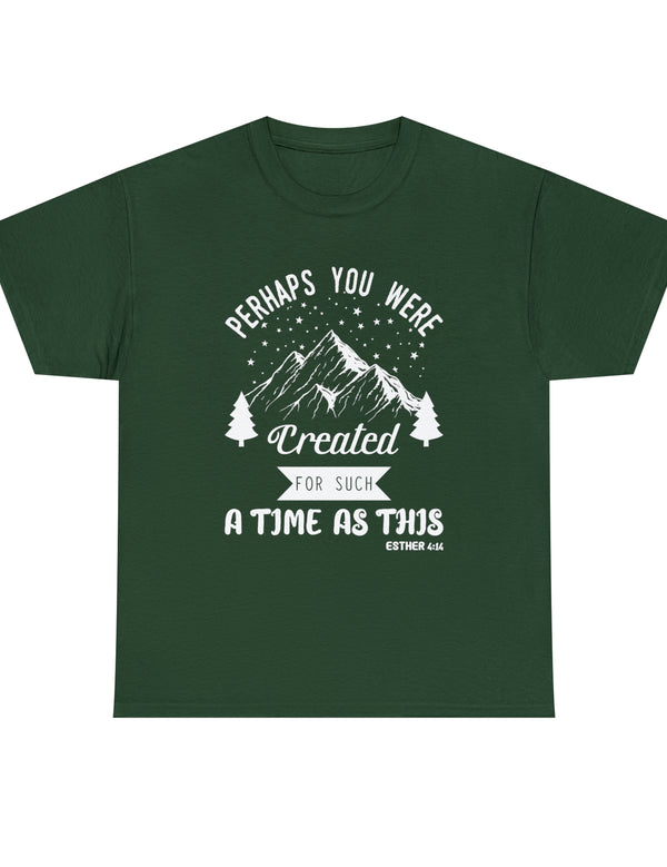 Perhaps you were created for such a time as this. Esther 4:14 - Unisex Heavy Cotton Tee