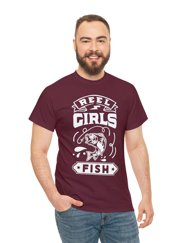 Reel Girls Fish! Unisex Heavy Cotton Tee