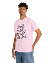 Death is not the end (Black) - John 3:16 - Unisex Heavy Cotton Tee