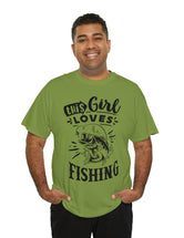 This Girl Loves Fishing! Unisex Heavy Cotton Tee