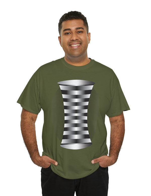 Weird Helix Optical Illusion in Unisex Heavy Cotton Tee