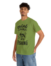 This Girl Loves Fishing! Unisex Heavy Cotton Tee