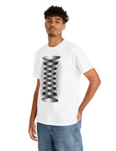 Weird Helix Optical Illusion in Unisex Heavy Cotton Tee