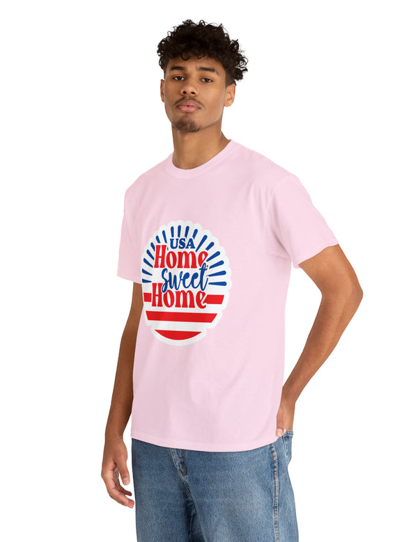 USA, Home Sweet Home - Unisex Heavy Cotton Tee