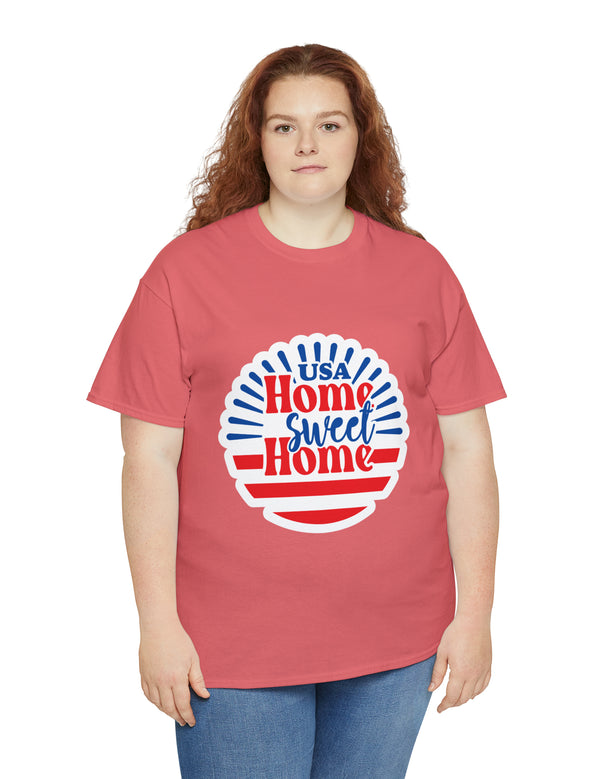 USA, Home Sweet Home - Unisex Heavy Cotton Tee