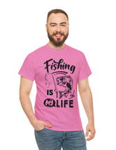 Fishing is my life! - In a Unisex Heavy Cotton Tee