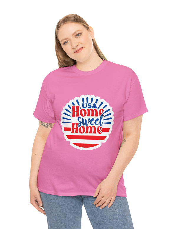 USA, Home Sweet Home - Unisex Heavy Cotton Tee