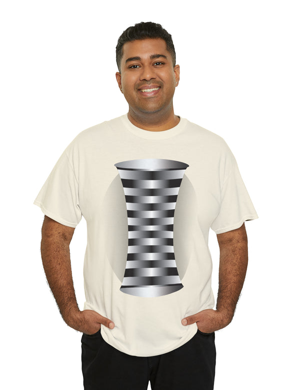 Weird Helix Optical Illusion in Unisex Heavy Cotton Tee