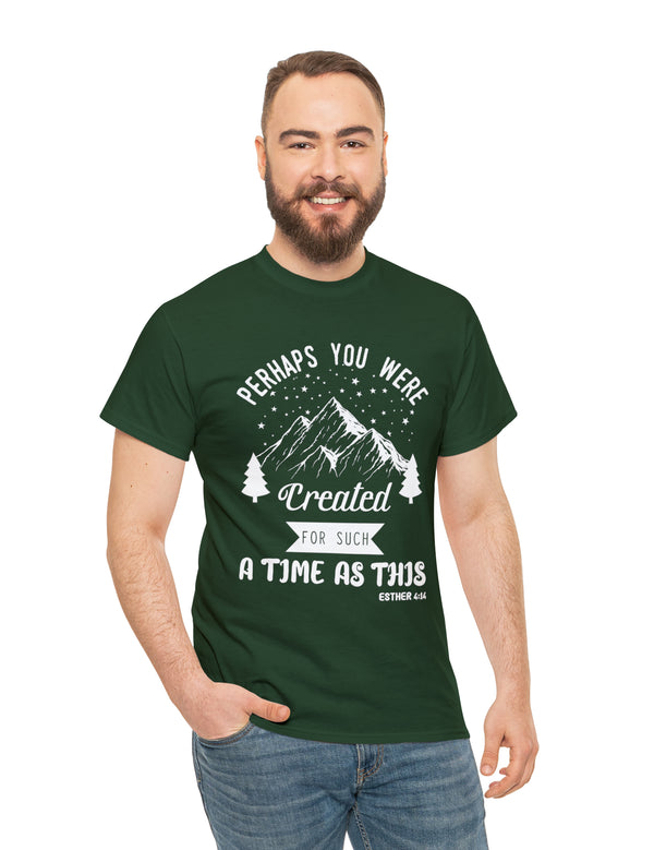 Perhaps you were created for such a time as this. Esther 4:14 - Unisex Heavy Cotton Tee