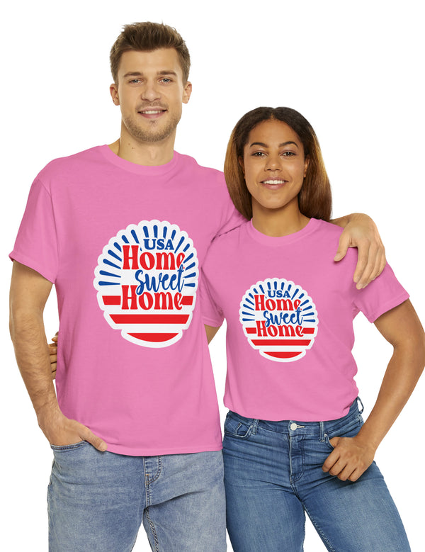 USA, Home Sweet Home - Unisex Heavy Cotton Tee