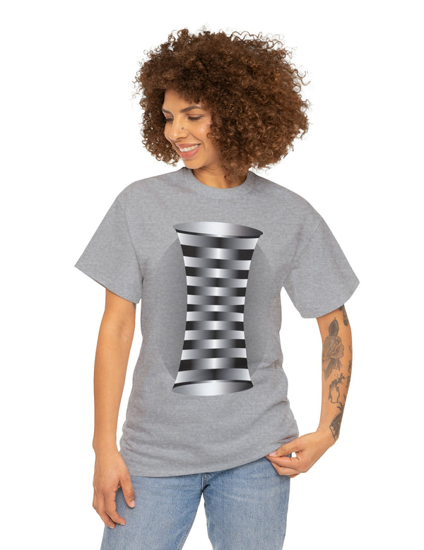 Weird Helix Optical Illusion in Unisex Heavy Cotton Tee