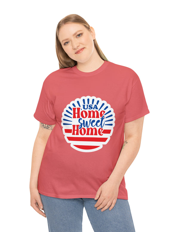 USA, Home Sweet Home - Unisex Heavy Cotton Tee