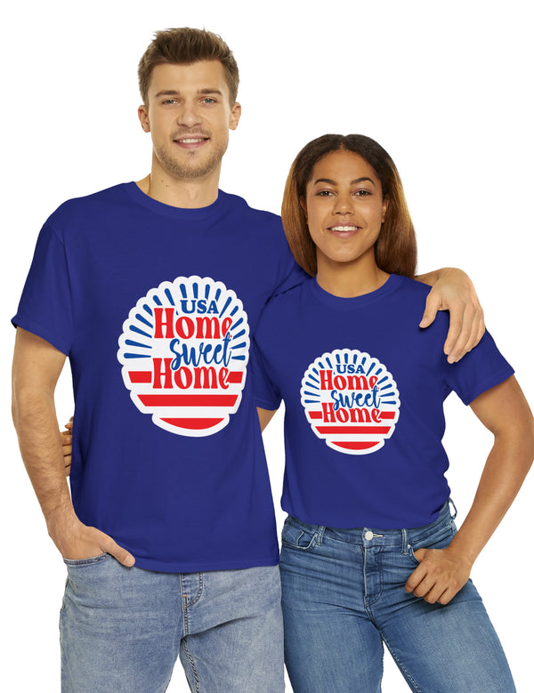 USA, Home Sweet Home - Unisex Heavy Cotton Tee