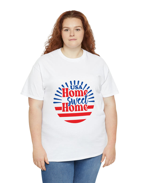 USA, Home Sweet Home - Unisex Heavy Cotton Tee