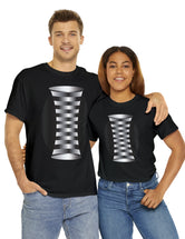 Weird Helix Optical Illusion in Unisex Heavy Cotton Tee