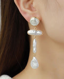 Pearl Zinc Alloy Dangle Earrings