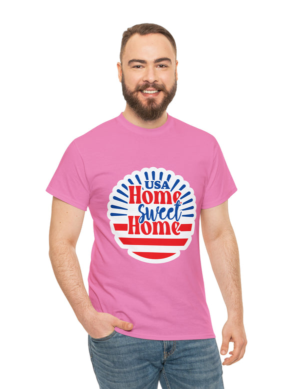 USA, Home Sweet Home - Unisex Heavy Cotton Tee