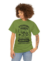 Fishing Grandpa. Just like a normal grandpa but much cooler. Unisex Heavy Cotton Tee