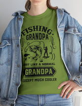 Fishing Grandpa. Just like a normal grandpa but much cooler. Unisex Heavy Cotton Tee