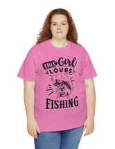 This Girl Loves Fishing! Unisex Heavy Cotton Tee