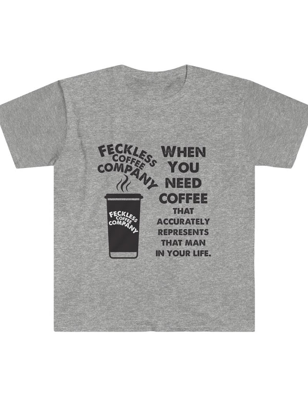 Feckless Coffee Company Softstyle T-Shirt (Light Colored Shirts)
