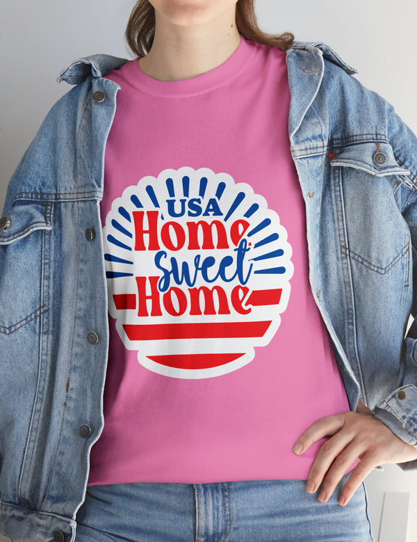 USA, Home Sweet Home - Unisex Heavy Cotton Tee