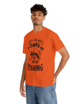 Just a Girl who loves Fishing! Unisex Heavy Cotton Tee