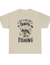 Just a Girl who loves Fishing! Unisex Heavy Cotton Tee