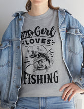 This Girl Loves Fishing! Unisex Heavy Cotton Tee