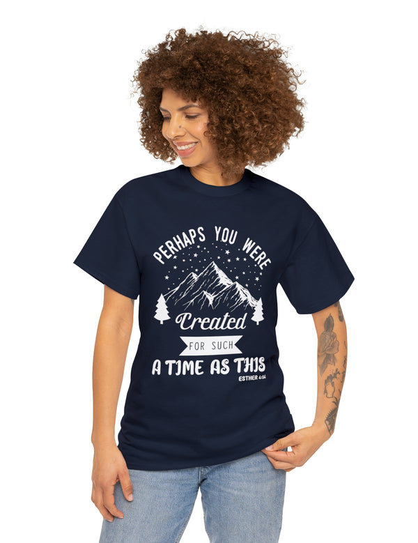 Perhaps you were created for such a time as this. Esther 4:14 - Unisex Heavy Cotton Tee