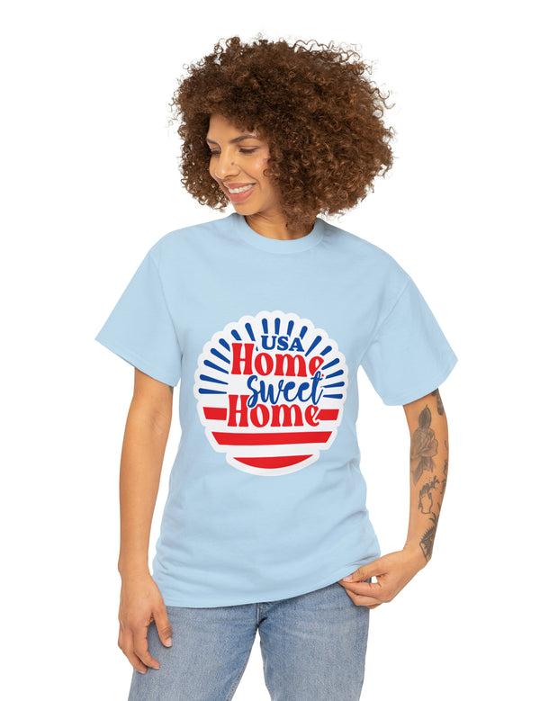 USA, Home Sweet Home - Unisex Heavy Cotton Tee