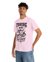 Fishing is cheaper than Therapy! in a Unisex Heavy Cotton Tee