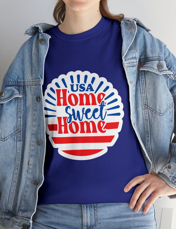 USA, Home Sweet Home - Unisex Heavy Cotton Tee