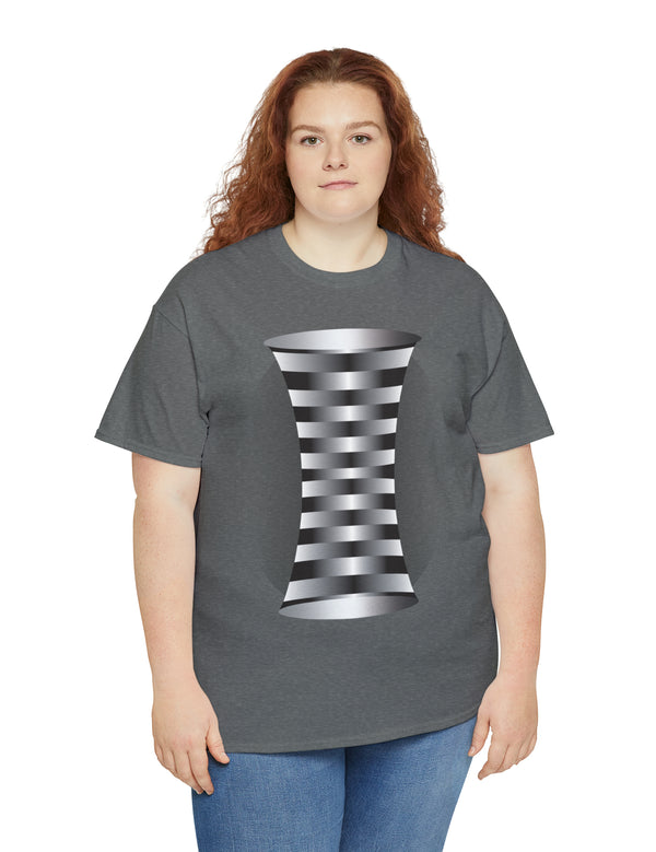 Weird Helix Optical Illusion in Unisex Heavy Cotton Tee