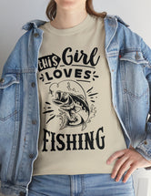 This Girl Loves Fishing! Unisex Heavy Cotton Tee