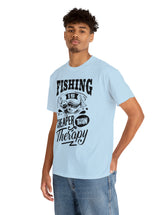 Fishing is cheaper than Therapy! in a Unisex Heavy Cotton Tee