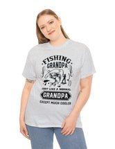 Fishing Grandpa. Just like a normal grandpa but much cooler. Unisex Heavy Cotton Tee