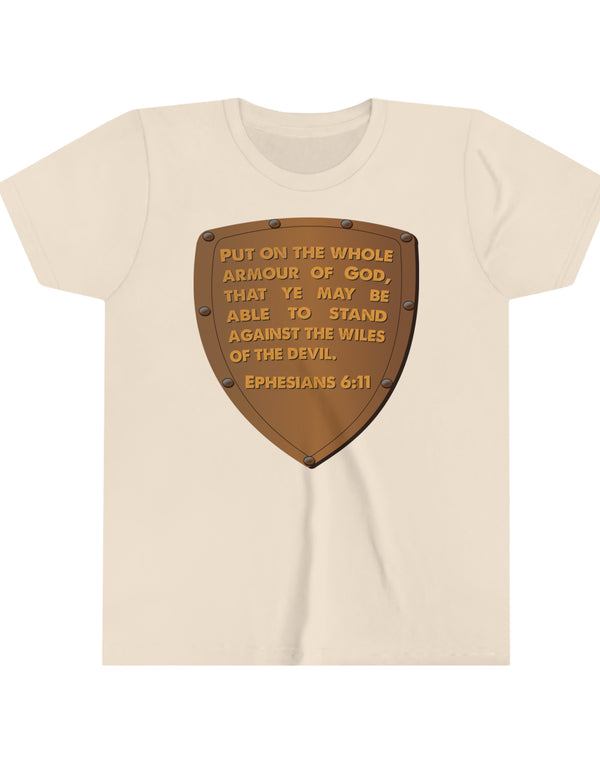 Kids - Put on the whole armor of God in this Youth Short Sleeve Tee