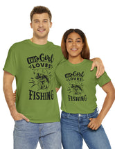 This Girl Loves Fishing! Unisex Heavy Cotton Tee