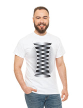 Weird Helix Optical Illusion in Unisex Heavy Cotton Tee