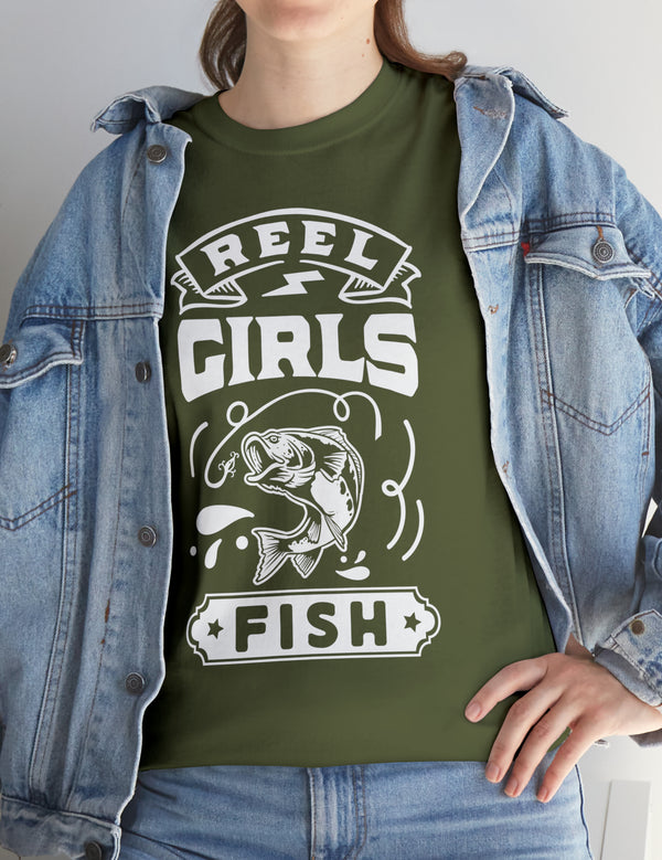 Reel Girls Fish! Unisex Heavy Cotton Tee