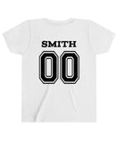 "Smith" name on back of Youth Size Shirt.