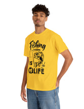 Fishing is my life! - In a Unisex Heavy Cotton Tee