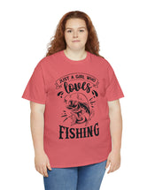 Just a Girl who loves Fishing! Unisex Heavy Cotton Tee