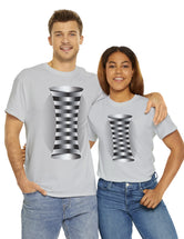 Weird Helix Optical Illusion in Unisex Heavy Cotton Tee